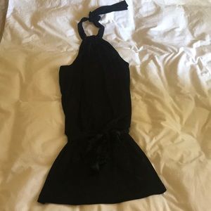 Rampage black halter mini dress